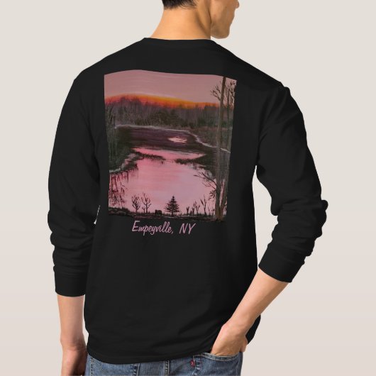 DG Paintings Empeyville Pond Sunset long sleeve  Tシャツ (裏面)