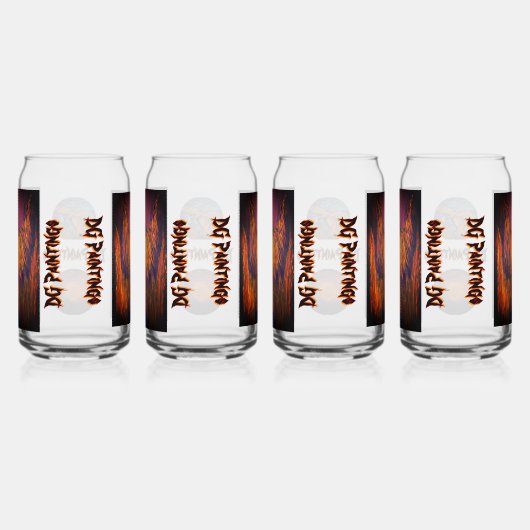 DG Paintings Fire Phoenix Drinkware Set ガラス缶 (右)
