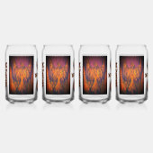 DG Paintings Fire Phoenix Drinkware Set ガラス缶 (正面)