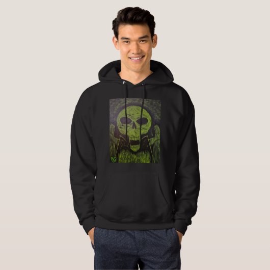 DG Paintings Grim Reaper Skull Sweatshirt V2 パーカ (正面フル)