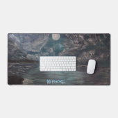 DG Paintings Moonlit Bay Desk Mat デスクマット (キーボード&マウス)