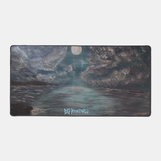 DG Paintings Moonlit Bay Desk Mat デスクマット (正面)