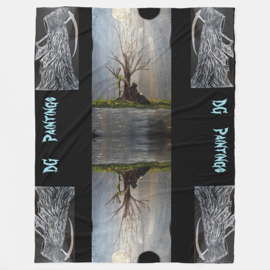 DG Paintings Resting Reaper Fleece Blanket フリースブランケット (正面)