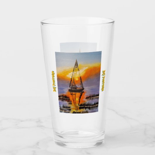 DG Paintings Sunrise Sail タンブラーグラス (正面)