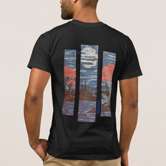 DG Paintings Sunset / Full Moon River  T-Shirt Tシャツ (裏面)