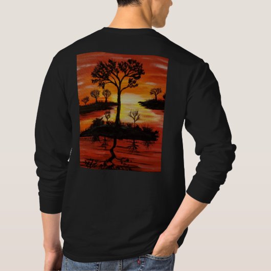 DG Paintings Sunset reflections long sleeve (2) Tシャツ (裏面)