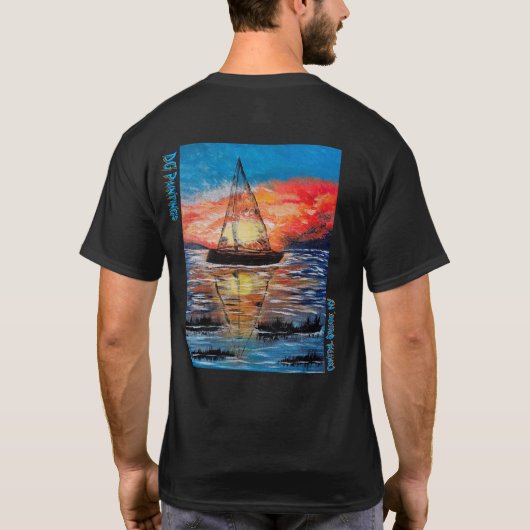 DG Paintings Sunset Sail Central Square NY shirt 2 Tシャツ (裏面)