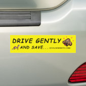 DGAS+犬+ バンパーステッカー (車上)