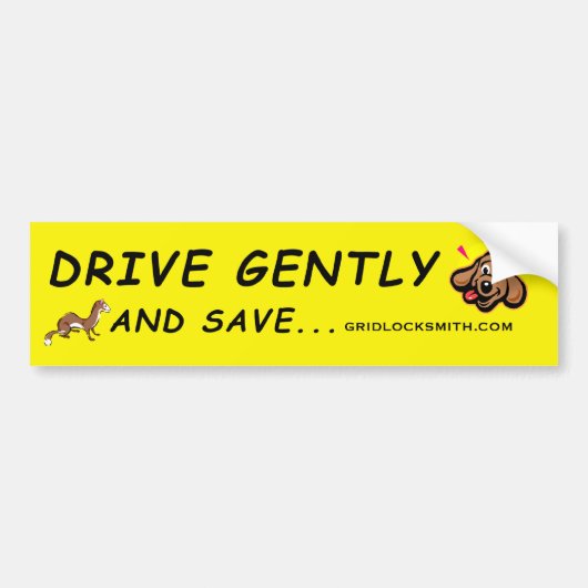 DGAS+犬+ バンパーステッカー (正面)