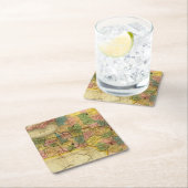 DHのぎざぎざによるニューヨーク州 スクエアペーパーコースター (インサイチュ)