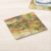 DHのぎざぎざによるニューヨーク州 スクエアペーパーコースター (アングル)