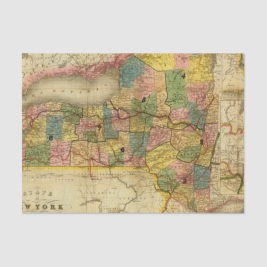 DHのぎざぎざによるニューヨーク州 薄葉紙 (正面)