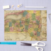 DHのぎざぎざによるニューヨーク州 薄葉紙 (クラフト)