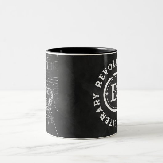DHロゴ反乱小説：コーヒーマグ11oz ツートーンマグカップ (中央)