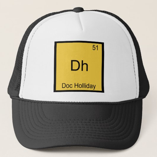 Dh - ドク・ホリデー おもしろ化学元素記号 キャップ (正面)