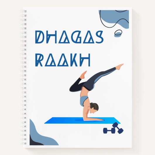 Dhagas Raakh Yoga – スパイラルノインスパイアートノート ノートブック (正面)