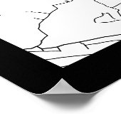 Dhaka Bangladesh Map ポスター (角)