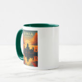 Dhaka Mausoleum Sunset – Digital Art Design Poster マグカップ (正面左)