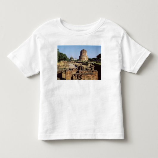 Dhamekhのstupa、c.500広告 トドラーTシャツ (正面)