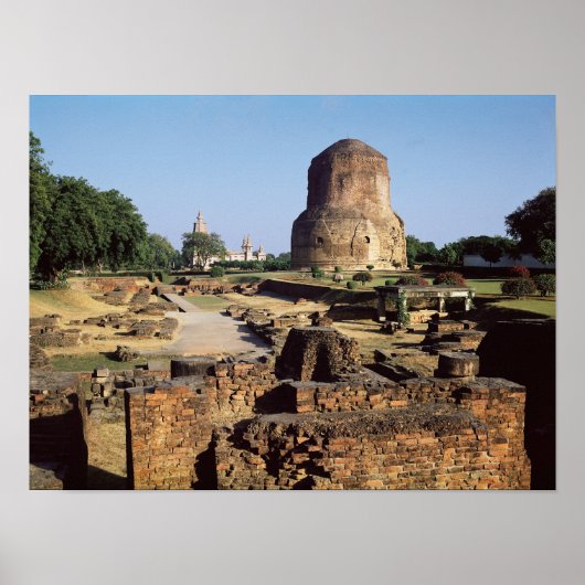 Dhamekhストゥーパ, c.500 AD ポスター (正面)