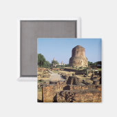 Dhamekhストゥーパ， c.500 AD マグネット (正面/裏面)
