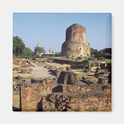 Dhamekhストゥーパ， c.500 AD マグネット (正面)