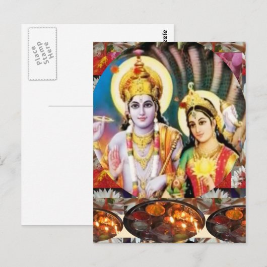 DHAN Laxmi n Lord Vishnu: Display n Reference ポストカード (正面/裏面)