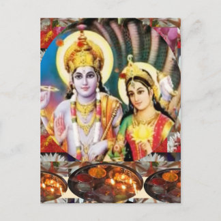 DHAN Laxmi n Lord Vishnu: Display n Reference ポストカード