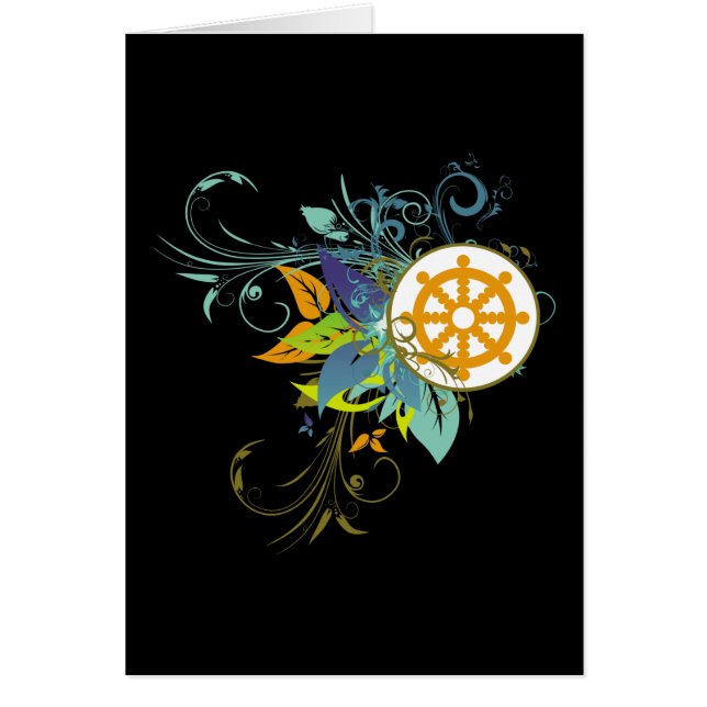 Dharmaの車輪の花柄 (正面)