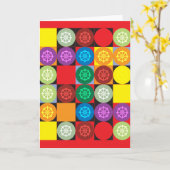 Dharmaの車輪カード カード (黄色い花)