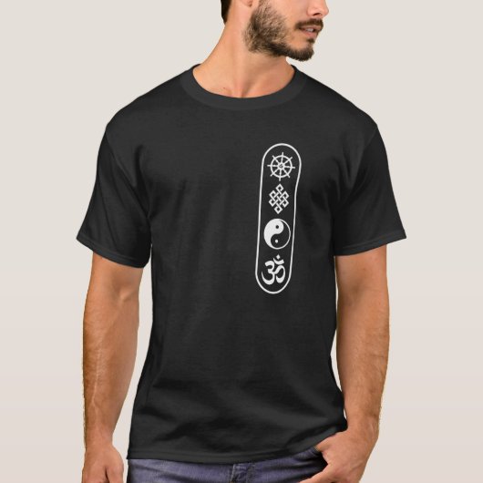Dharmachakra Wheel Om Sign Yin Yang Endless Kno Tシャツ (正面)