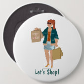 DHGの巨大なボタン 缶バッジ (正面&裏面)