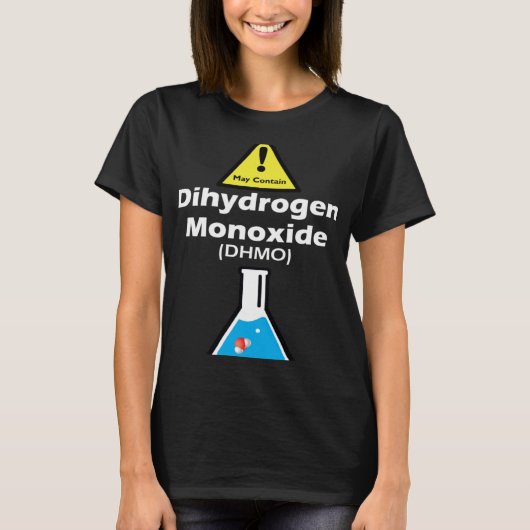 DHMO科学警告先生H2Oプンが含まれている可能性がある Tシャツ (正面)