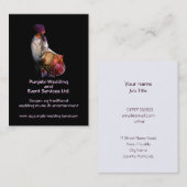 Dholのドラマー、伝統的なパンジャブ人の衣裳 名刺 (正面/裏面)