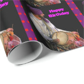 DholのドラムおよびBhangraのドラマー、ハッピーバースデー ラッピングペーパー (ロールコーナー)