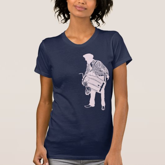 Dholi -海軍のピンク tシャツ (正面)