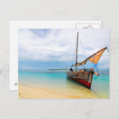 Dhow、伝統的Zanzibar、タンザニア ポストカード (正面/裏面)