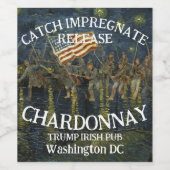 DHS CBP Trump Values MAGA Martial Law Insurrection ワインラベル (シングルラベル)