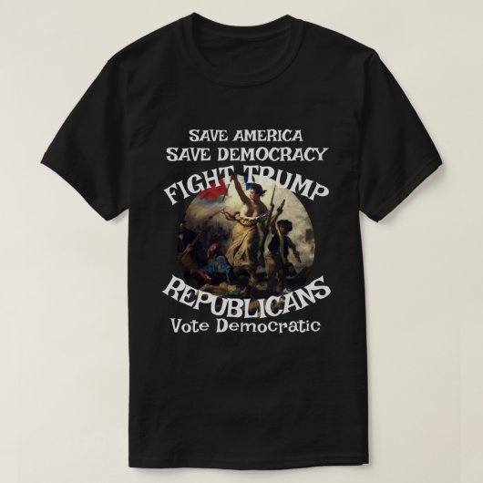 DHS FBI CBP アメリカ政治選挙投票フラグ Tシャツ (デザイン正面)