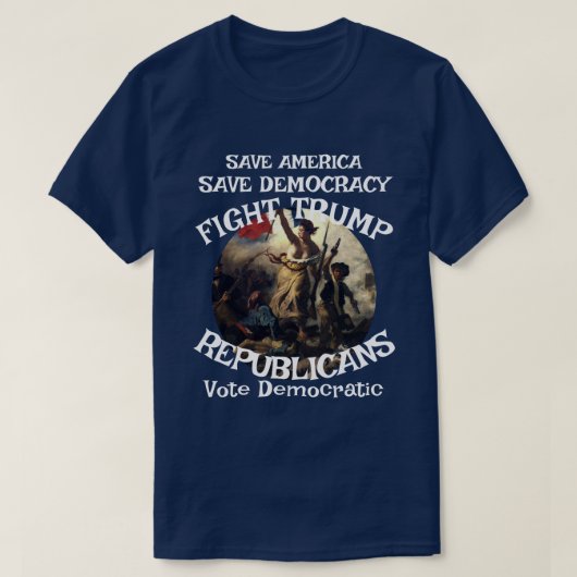 DHS FBI CBP アメリカ政治選挙 投票 フラッグ Tシャツ (デザイン正面)