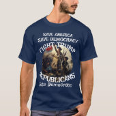 DHS FBI CBP アメリカ政治選挙 投票 フラッグ Tシャツ (正面)