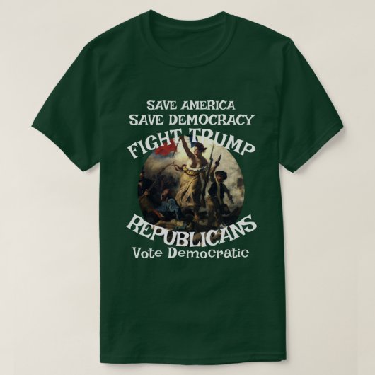 DHS FBI CBP アメリカ政治選挙 投票 フラッグ Tシャツ (デザイン正面)