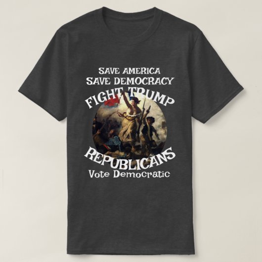 DHS FBI CBP アメリカ政治選挙 投票 フラッグ Tシャツ (デザイン正面)