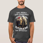 DHS FBI CBP アメリカ政治選挙 投票 フラッグ Tシャツ (正面)