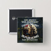 DHS FBI CBP Iran War Bombing War Crimes President 缶バッジ (正面&裏面)