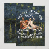 DHS FBI CBP Trumps Dead Obituary Service Party X 招待状 (正面/裏面)