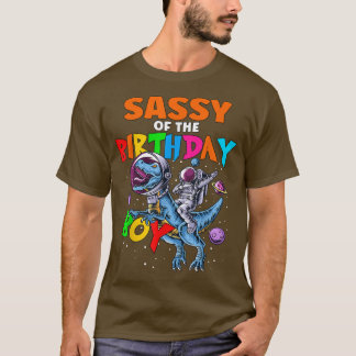Diに乗る誕生日ボーイ宇宙飛行士のRawr Sassy Tシャツ