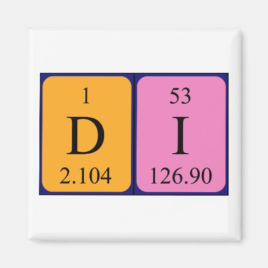 Di周期表名磁石1 マグネット (正面)
