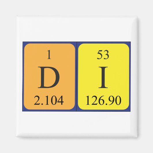 Di周期表名磁石2 マグネット (正面)