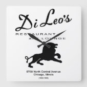 Di Leo's Restaurant，シカゴ， IL スクエア壁時計 (正面)